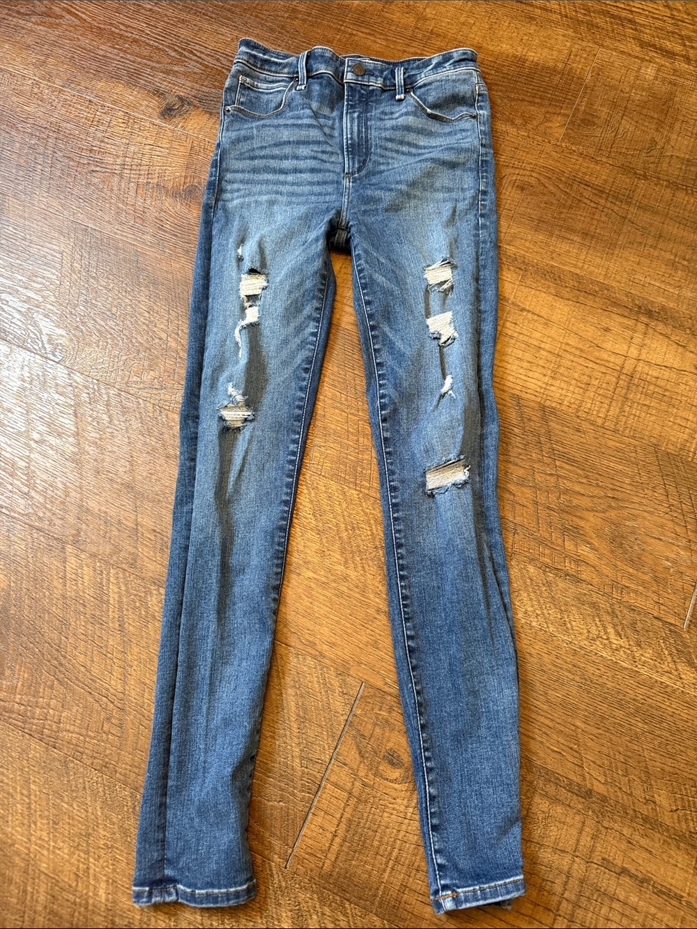 Abercrombie & Fitch Simone High Rise Super Skinny Distressed Jeans 26 2R